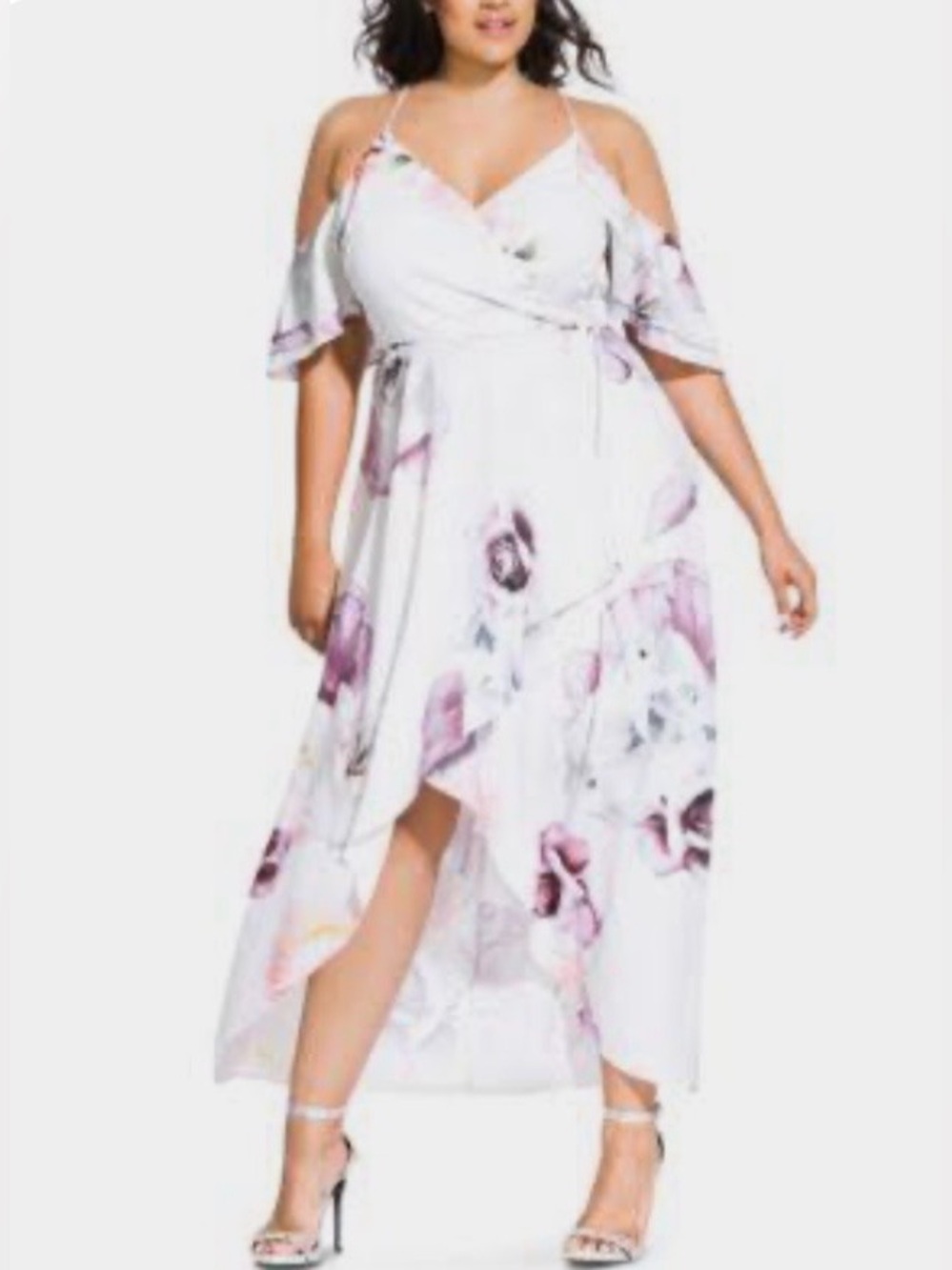NWT City Chic Sweet Bella Floral Wrap Maxi Dress Size 14